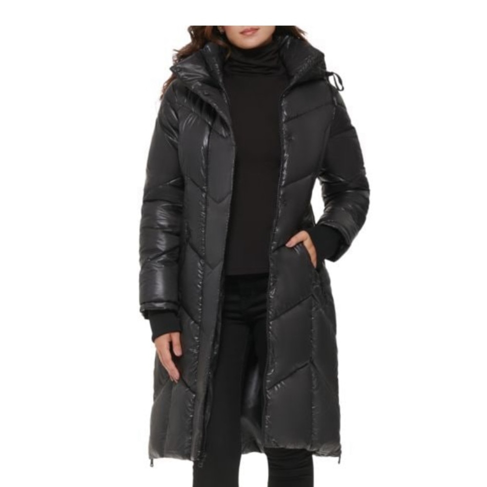 Kenneth Cole Chevron Quilted Puffer Jacket